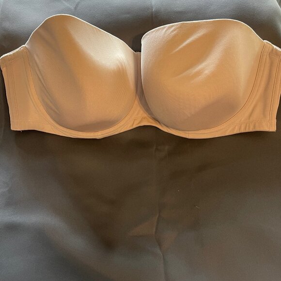 Women's 38G Modern Movement beige strapless bra - Picture 1 of 3